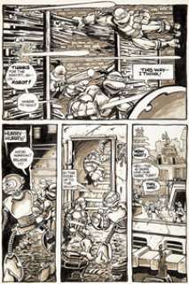 Kevin Eastman and Peter Laird Teenage Mutant Ninja Turtles #5 Story Page 6 Original Art (Mirage Studios, 1985)....