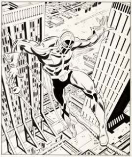 Frank Robbins and Bob McLeod Human Fly Unpublished Cover Original Art (undated)....
