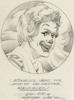 Ronald McDonald Helicopter Graphics Original Art by Wes Cook Group of 2 (McDonald’s/Setmakers, 1984).... (Total: 2 Original Art) | Heritage