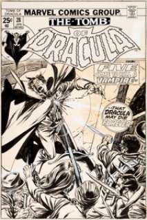  - Gil Kane and Tom Palmer Tomb of Dracula #28 Cover Blade Original Art (Marvel, 1975)....