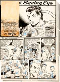  - Kurt Schaffenberger Master Comics #111 Complete 10-Page Story "The Seeing Eye" Captain Marvel Jr. Original Art (Fa...