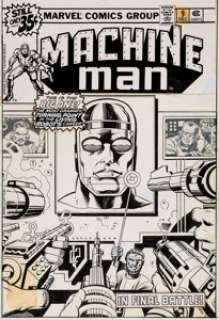  - Jack Kirby and Bob Layton Machine Man #9 Cover Original Art (Marvel, 1978)....