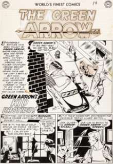  - George Papp World‘s Finest Comics #74 Story Page 1 Green Arrow Original Art (DC, 1955)....