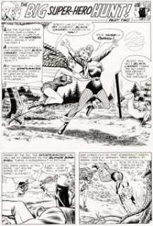 - Murphy Anderson Brave and the Bold #62 Black Canary Part 2 "The Big Super-Hero Hunt" Original -