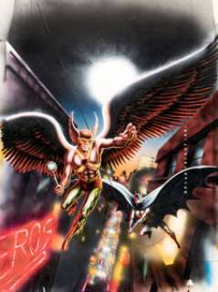 - Bryan Talbot The Super Heroes #11 Cover Batman and Hawkman Original Art (Egmont UK, 1981)....