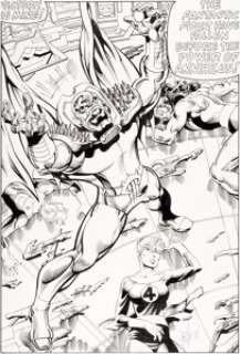 John Byrne and Al Gordon Fantastic Four #290 Splash Page 2 Annihilus Original Art (Marvel Comics, 1986)....