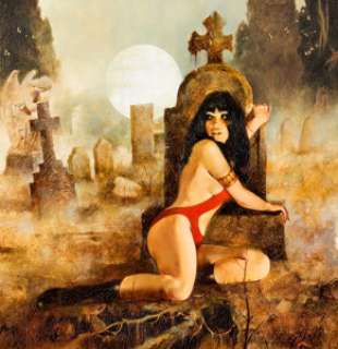 Enric (Enrique Torres-Prat) Vampirella #41 Cover Painting Original Art (Warren, 1975)....
