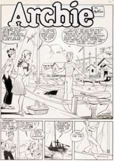 Bob Montana Pep Comics #32 Story Page 1 Original Art (Archie Comics, 1942). A defining image of the -