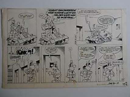 Peter de Smet - Peter de Smet - Originele, halve pagina - De Generaal - Formaat: 40 x 25,5 cm.