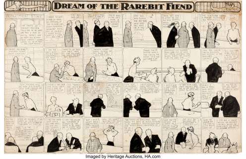 Winsor McCay (as Silas) Dream of the Rarebit Fiend Comic Strip Original Art (New York Herald Co., 1908)....