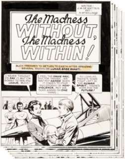 Al McWilliams Buck Rogers Unpublished Issue #10 Complete 22-Page Story Original Art (Western, 1981). Just -