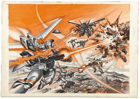 Masami Watanabe Hand-Drawn Color Illustration "Metal Armor Dragonar" 2 Colors | Mandarake (Big Web)