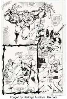 Joe Madureira and Mark Farmer Deadpool: The Circle Chase #1 Story Page 12 Original Art (Marvel, 1993). On -