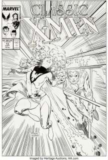 Arthur Adams and Al Williamson Classic X-Men #13 Cover Original Art (Marvel, 1987)....