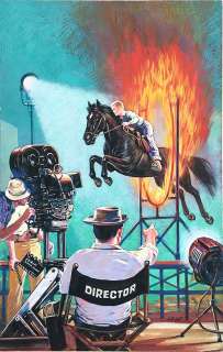 Secondo Busett - Original cover for Furia. Cm. 23x35. Gouache. Signed. Mint