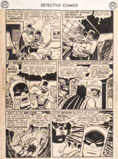 Sheldon Moldoff and Charles Paris Detective Comics #239 Story Page 8 Batman Original Art (DC...