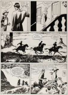 Jordi Bernet - Tex, L‘uomo di Atlanta #10 Planche 53 (Sergio Bonelli Editore, 1995). Jordi Bernet Tex, L‘Uomo di Atlanta #10 Story Page 53 Original Art (Sergio Bonelli Editore, 1995).