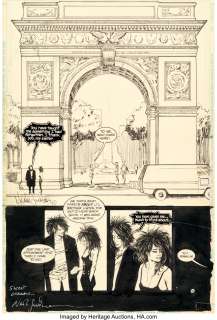 Dringenberg, Mike - Mike Dringenberg and Malcolm Jones III Sandman #8 Story Page 21 Morpheus and Death Original Art (DC, 1989)....