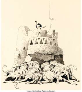 Frazetta, Frank | Frank Frazetta The Gods of Mars & The Warlord of Mars Interior Illustration Original Art (Nelson Doubleday, 1971).... | Heritage