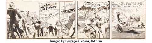 Frazetta, Frank - Frank Frazetta Johnny Comet First Daily Comic Strip Original Art 1-28-52 (McNaught Syndicate, 1952)....