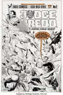 Bolland, Brian - Brian Bolland Judge Dredd: The Judge Child Quest #2 Cover Original Art (Eagle Comics, 1984)....