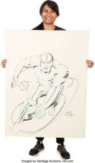 Kirby, Jack | Jack Kirby - Silver Surfer Oversized Sketch Original Art (c. 1980-90s).... | Heritage