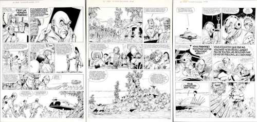 Paape, Eddy | Luc Orient. Planche 41, 42 et 43 extraites de l’album Le rivage | Coutau Bégarie