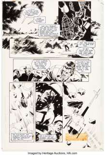 Quesada, Joe - Joe Quesada and Kevin Nowlan Batman: Sword of Azrael #2 Story Pages 5-7 Original Art (DC, 1992).... (Total: 3 Original Art)