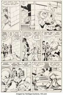 Ditko, Steve - Steve Ditko T.H.U.N.D.E.R. Agents #18 Dynamo Story Page 9 Original Art (Tower, 1968)....