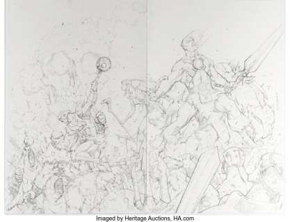 Grant, Keron - Keron Grant Masters of the Universe #4 Wraparound Variant Cover Original Art (Image, 2003)...