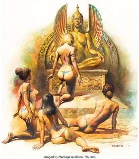 Vallejo, Boris | Boris Vallejo Slaves of the Empire #2 Haesel the Slave Paperback Novel Cover Painting Original Art (Ba... | Heritage