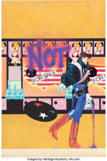 Chaykin, Howard - Howard Chaykin American Flagg!: State of the Union Collection Cover Painting Original Art (First, 1989)....