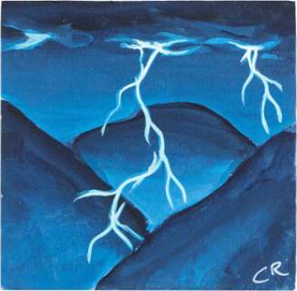 Artist, Unknown | Christopher Rush Lightning Bolt Recreation Painting Original Art (2014).... | Heritage