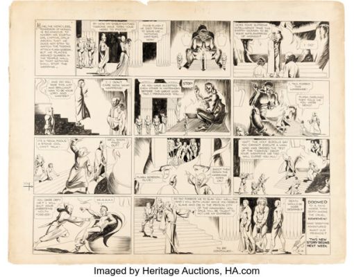 Alex Raymond, Flash Gordon Sunday Comic Strip Original Art dated 6-10-34 (King Features Syndicate, 1934). | Heritage