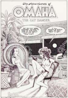 Waller, Reed - Reed Waller Omaha the Cat Dancer #2 Splash Page 1 Original Art (SteelDragon Press, 1986)....