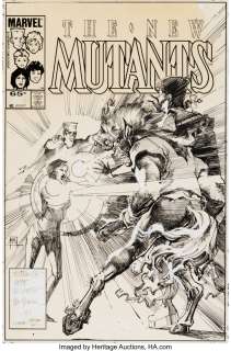 Sienkiewicz, Bill - Bill Sienkiewicz The New Mutants #30 Cover Original Art (Marvel, 1985)....