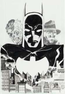 Sale, Tim - Tim Sale The Long Halloween Collection Unpublished Cover Original Art (DC, 1997)....