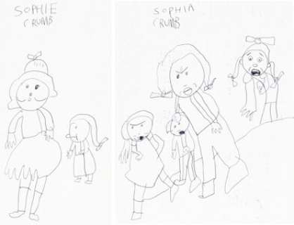 Crumb, Sophia - Sophia Crumb Original Juvenilia Drawings Original Art Group of 2 (1985).... (Total: 2 Original Art)