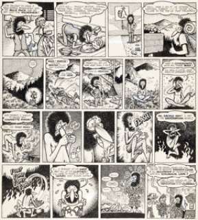 Shelton, Gilbert - Gilbert Shelton Those Fabulous Furry Freak Brothers Weekly Full-Page Comic Strip dated 10-2-70 Original Art plus R...