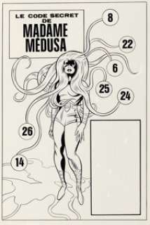Mitton, Jean-Yves - Jean-Yves Mitton Spidey #1 Medusa Illustration Original Art (Lug, 1979)....