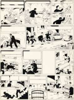 Bob de Moor L‘Énigmatique Mr Barelli Story Page 31 Original Art (Lombard, 1950). ...