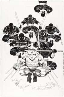 Frank Fosco and Erik Larsen - Teenage Mutant Ninja Turtles #7 Cover Original Art (Image, 1997)....