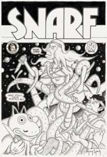 Jay Lynch (as Jayzey Lynch) - SNARF #2 Cover Original Art (Kitchen, 1972). (Total: 2 Original Art)