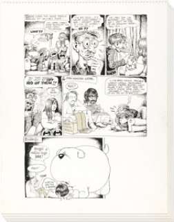 Robert Crumb, Denis Kitchen, and Jim Mitchell - California Jam Unfinished Underground Comix Pages Group of 5 Original Art (1971). (Total: 5 Original Art)