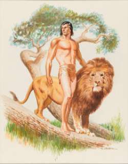 Reed Crandall ERB-dom #13 Tarzan Cover Original Art (Camille Cazedessus Jr., 1965). | Heritage