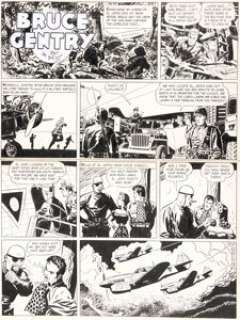 Ray Bailey Bruce Gentry Sunday Comic Strip Original Art dated 5-27-45 (New York Post, 1945).