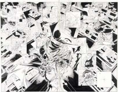 Angel Medina, Danny Miki, and others Spawn #137 Double Page Spread 20-21 Original Art (Image, 2004). (Total: 2 Original Art)