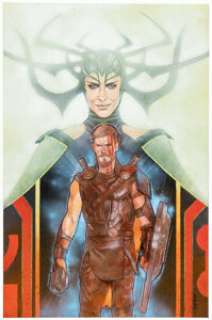 Phil Noto - Thor and Hela from Thor: Ragnarok Painting Original Art (c. 2018).