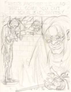 Joe Orlando Three Dimensional EC Classics #1 "Three Dimensional Tales From the Crypt of Terror" House Ad Preliminary Original Art and Production Film Sheets (EC, 1954). (Total: 2 Items)