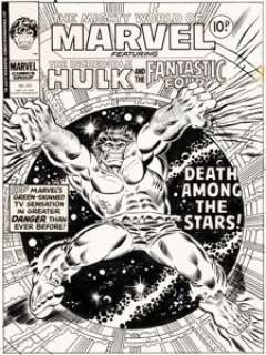 Ron Wilson and Frank Giacoia Mighty World of Marvel #321 Hulk Cover Original Art (Marvel UK, 1978).
